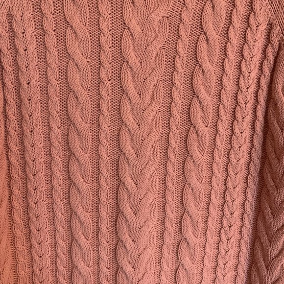 Koton Pink Cable Knit Sweater, Small - Picture 3 of 5